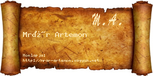 Mrár Artemon névjegykártya